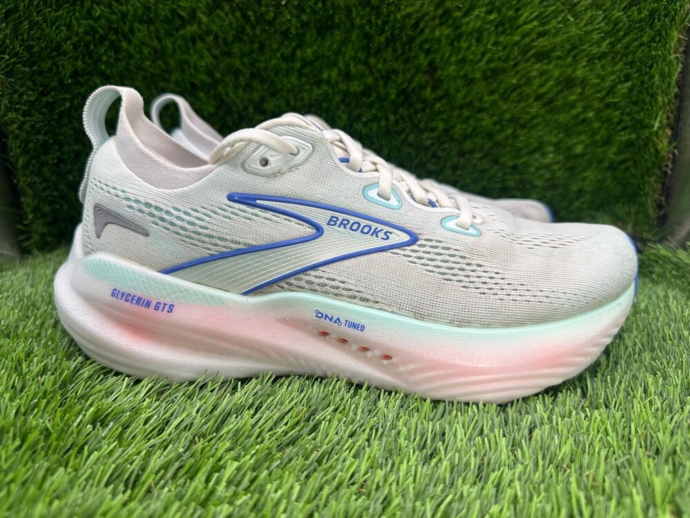 Brooks Glycerin GTS 22 1204351B110 Athletic Sneaker Women's 7.5B White Knit Gym